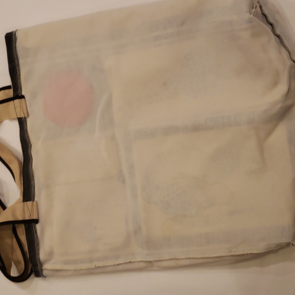 Hand Printed Giraffe Tote by COQ D'OR - 16"H X 12"W X 3" D - Picture 15 of 16